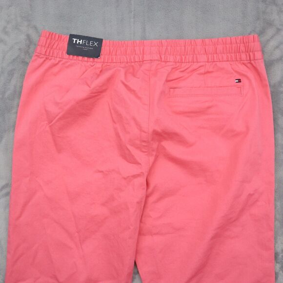 Tommy Hilfiger Pants Mens XS Pink Flat Front Straight Drawstring Pocket Casual - Picture 15 of 16